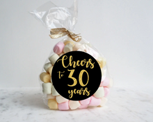 Load image into Gallery viewer, Cheers to Years Birthday Party Stickers-Adult Birthday Party Stickers-AnaJosie Designs
