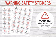 Load image into Gallery viewer, Choking Hazard Warning Stickers - Round-AnaJosie Designs
