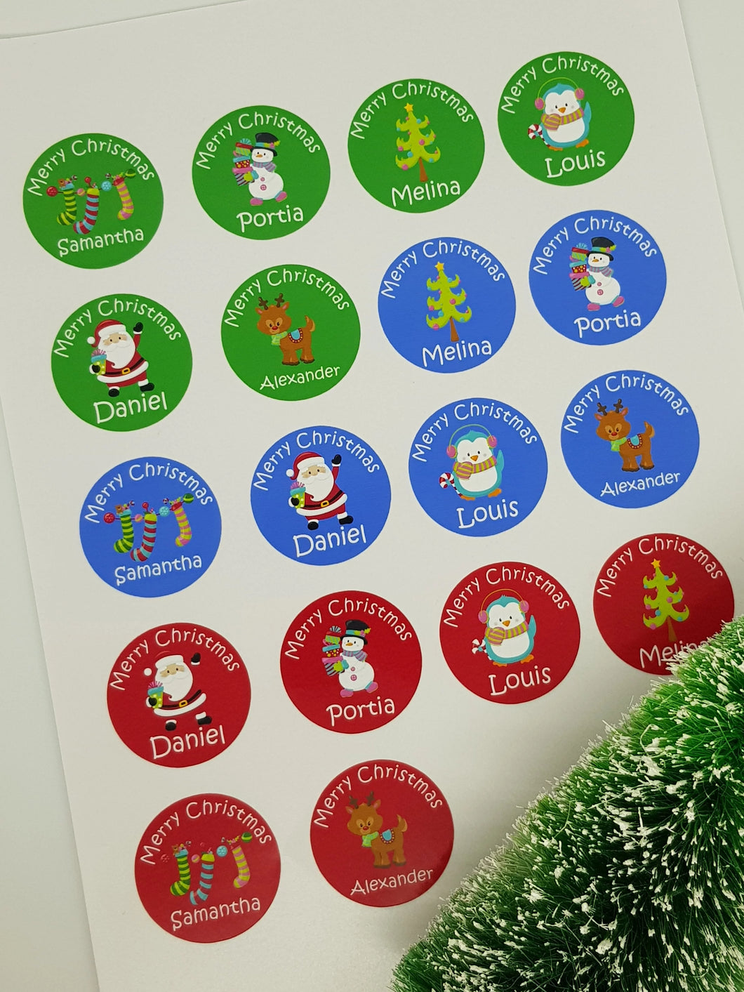 Christmas Gift Stickers - Colourful Christmas Labels-Christmas Stickers-AnaJosie Designs