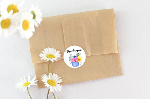 Floral Thank You Stickers-Thank you stickers-AnaJosie Designs