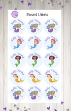 Load image into Gallery viewer, Name Labels - Mermaids Set-Name Label Stickers-AnaJosie Designs

