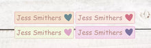 Load image into Gallery viewer, Name Labels - Assorted Colours with Hearts 1

