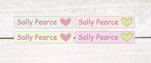 Load image into Gallery viewer, Name Labels - Assorted Colours with Hearts 2
