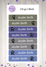 Load image into Gallery viewer, Name Labels - Ninja Set-Name Label Stickers-AnaJosie Designs
