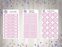 Load image into Gallery viewer, Name Labels - Pink Chevron Set-Name Label Stickers-AnaJosie Designs
