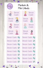 Load image into Gallery viewer, Name Labels - Princesses Set-Name Label Stickers-AnaJosie Designs
