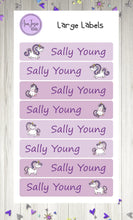 Load image into Gallery viewer, Name Labels - Unicorns Set-Name Label Stickers-AnaJosie Designs

