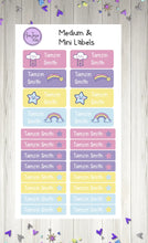 Load image into Gallery viewer, Name Labels - Rainbows and Sweets Set-Name Label Stickers-AnaJosie Designs
