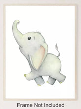 Load image into Gallery viewer, Baby elephant wall art, poster prints, various sizes, set of 3 prints
