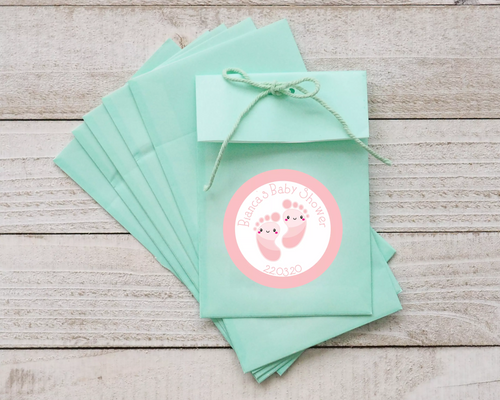 Pink Baby Shower Stickers-Baby Shower Stickers-AnaJosie Designs