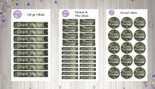 Load image into Gallery viewer, Name Labels - Camo Army Set-Name Label Stickers-AnaJosie Designs
