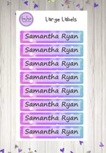 Load image into Gallery viewer, Name Labels - Pink and Purple Set-Name Label Stickers-AnaJosie Designs
