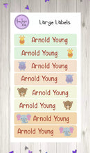 Load image into Gallery viewer, Name Labels - Cute Animals Set-Name Label Stickers-AnaJosie Designs
