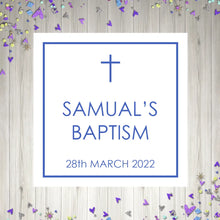 Load image into Gallery viewer, Square Baptism Stickers, Various Colours Available-First Holy Communion Stickers-AnaJosie Designs

