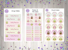 Load image into Gallery viewer, Name Labels - Cute Baby Owls Set-Name Label Stickers-AnaJosie Designs
