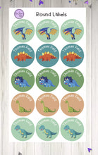 Load image into Gallery viewer, Name Labels - Dinosaur Set-Name Label Stickers-AnaJosie Designs
