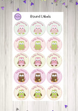 Load image into Gallery viewer, Name Labels - Cute Baby Owls Set-Name Label Stickers-AnaJosie Designs
